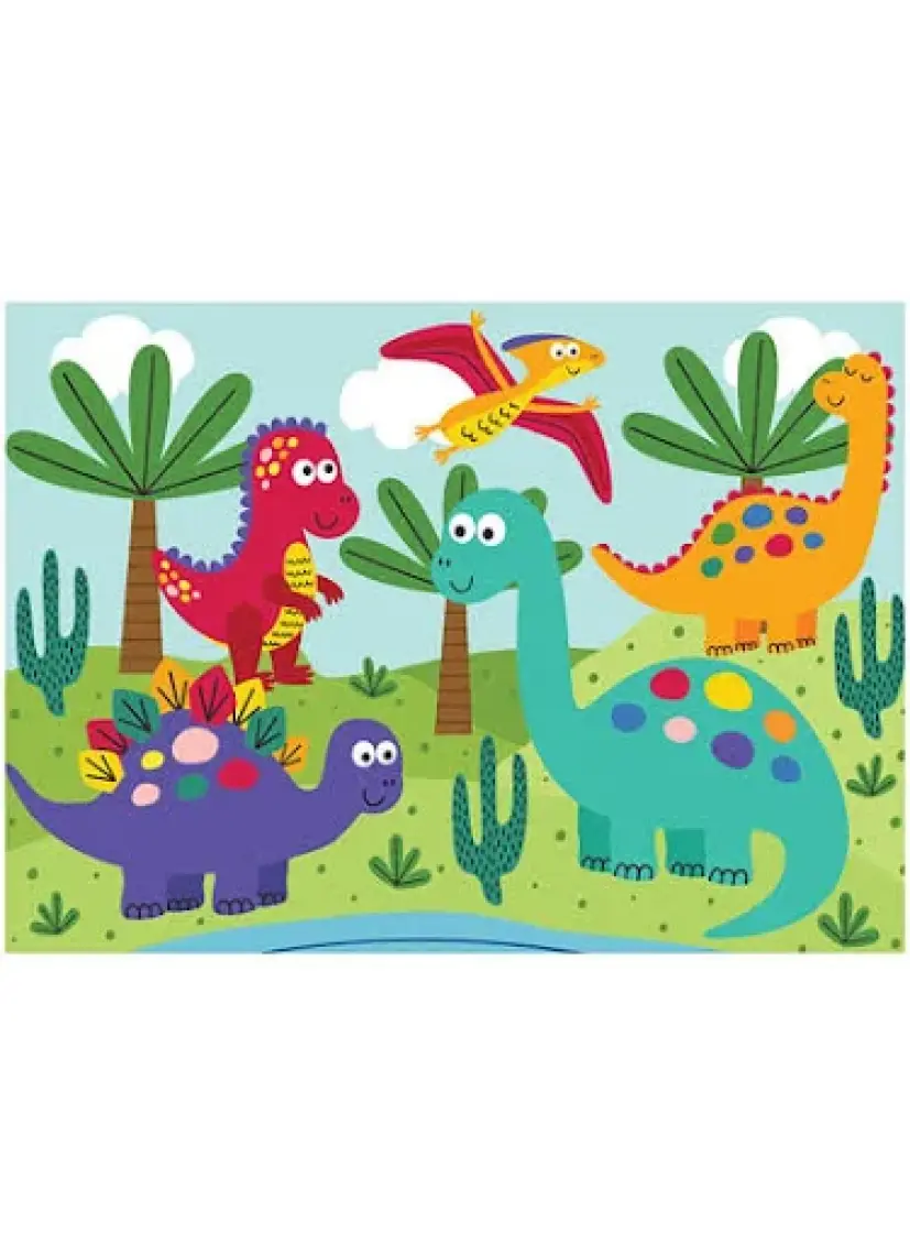 24 Pieces Jigsaw Puzzle - Cute Dinosaurs (SEVİMLİ DİNOZORLAR)