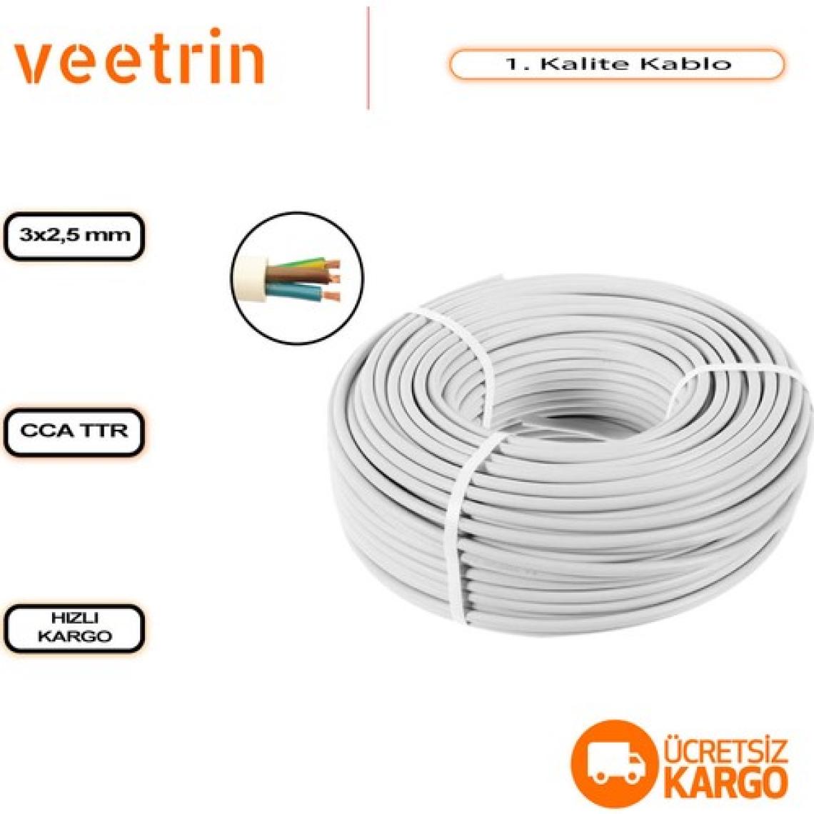 Eraplast 3 x 2,5 mm Çok Telli Cca Ttr Kablo