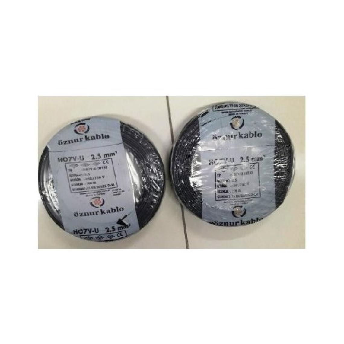 Öznur 2,5 Mm Nya Kablo Tek Damar Siyah