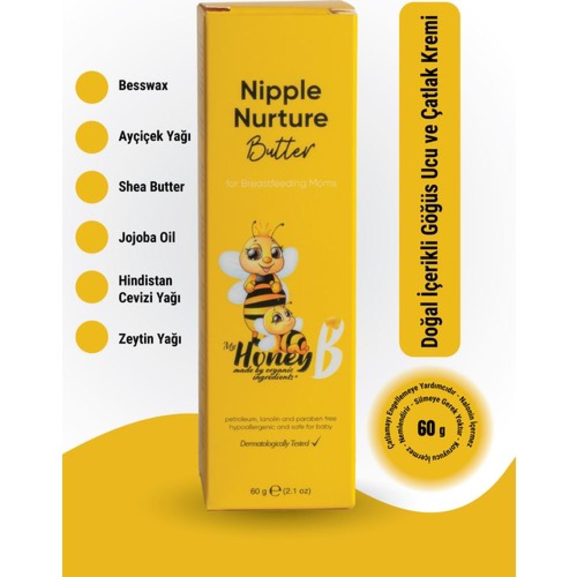 My Honey B Nipple Nurture Butter Doğal Içerikli Göğüs Ucu Ve Çatlak Kremi 60 gr