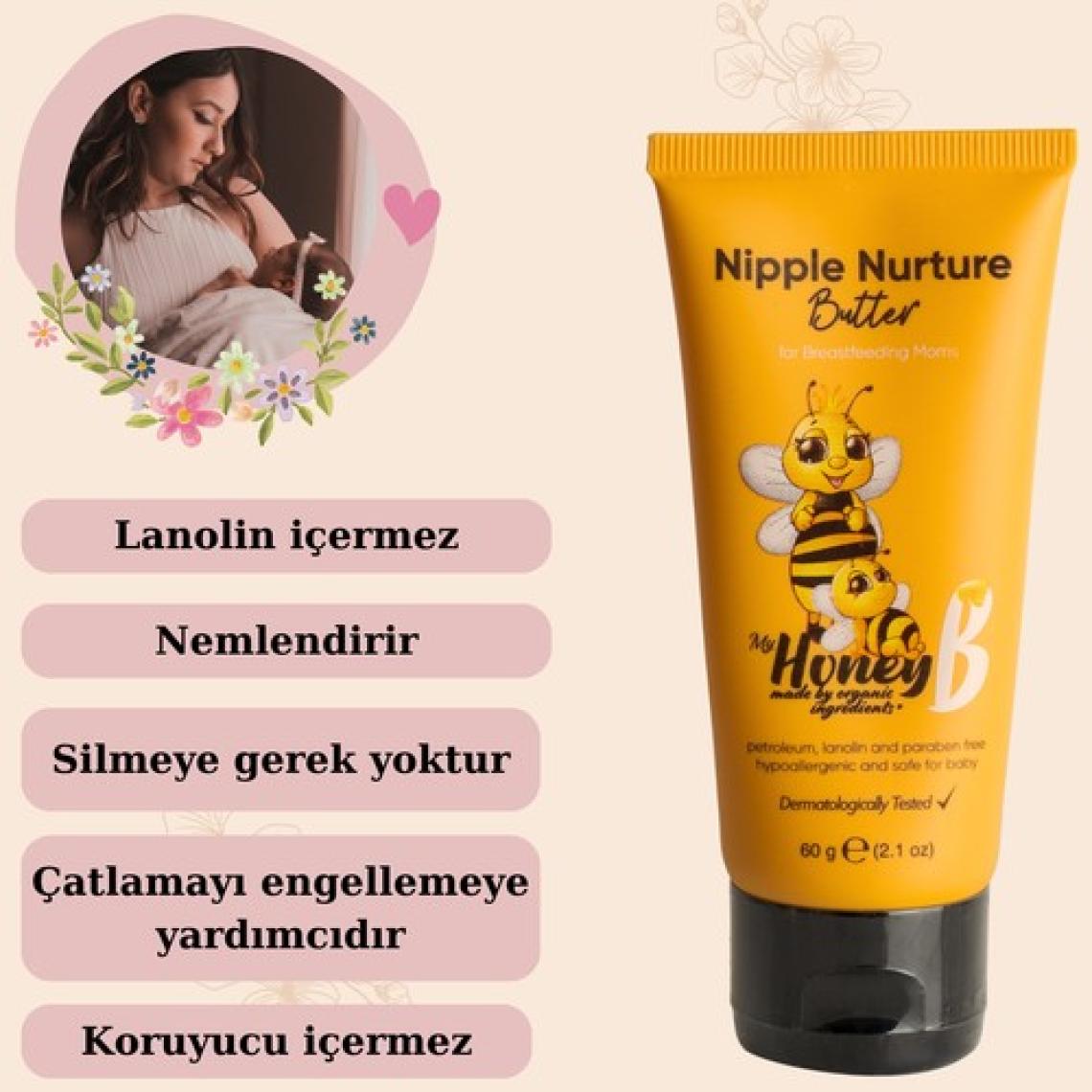 My Honey B Nipple Nurture Butter Doğal Içerikli Göğüs Ucu Ve Çatlak Kremi 60 gr