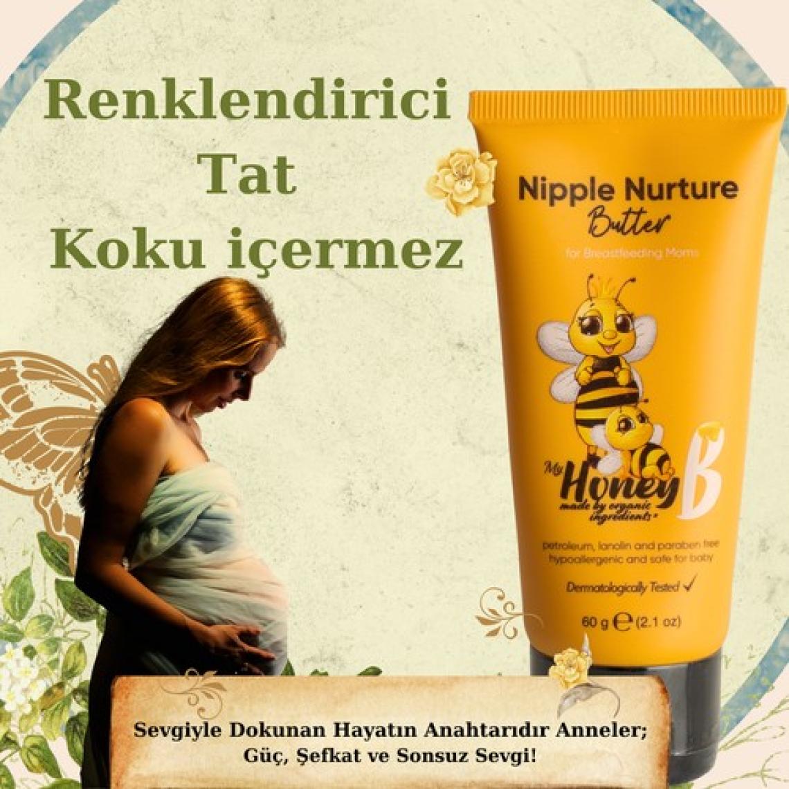 My Honey B Nipple Nurture Butter Doğal Içerikli Göğüs Ucu Ve Çatlak Kremi 60 gr