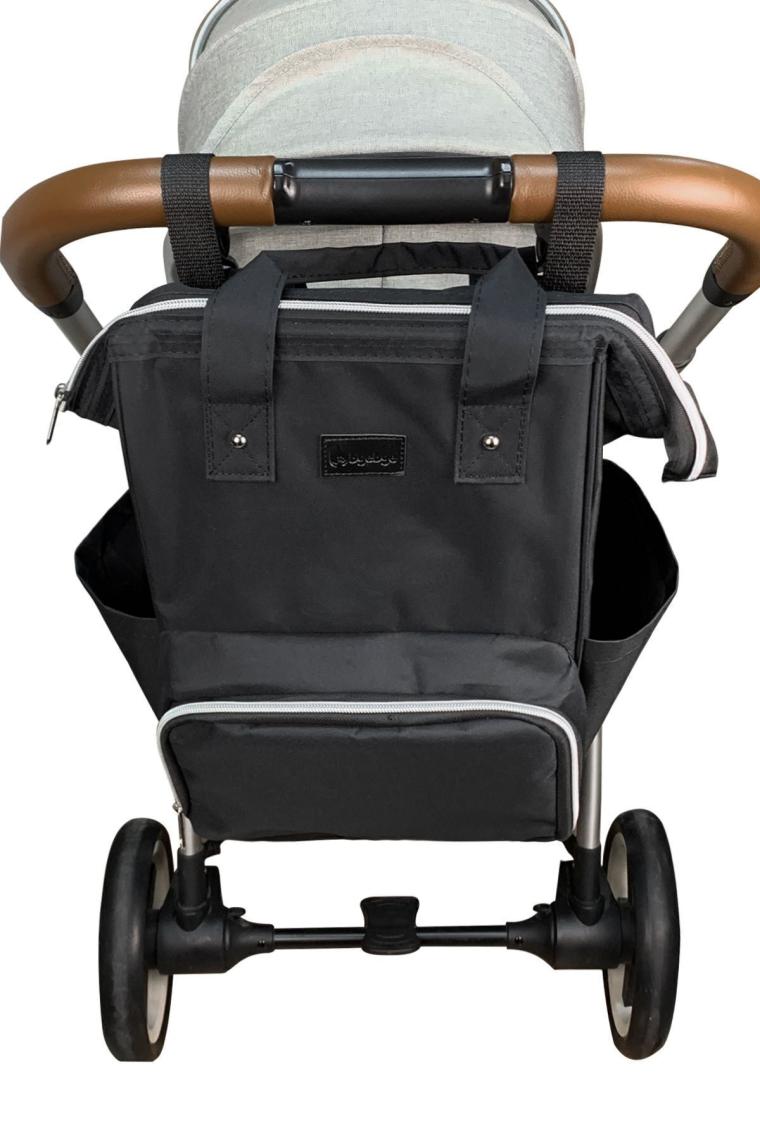 Bye Bye Baby Bag Anne Bebek Bakım ve Kadın Çantası+Silver Anne Bebek Bakım Sırt Çantası ( Sıyah )