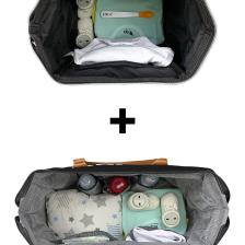 Bye Bye Baby Bag Anne Bebek Bakım ve Kadın Çantası+Silver Anne Bebek Bakım Sırt Çantası ( Sıyah )