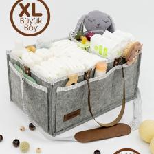 Xl Büyük Boy, Çok Amaçlı Kalın Keçe Anne Bebek Bakım Çantası, Dolap Içi Organizer, Scotch Serisi