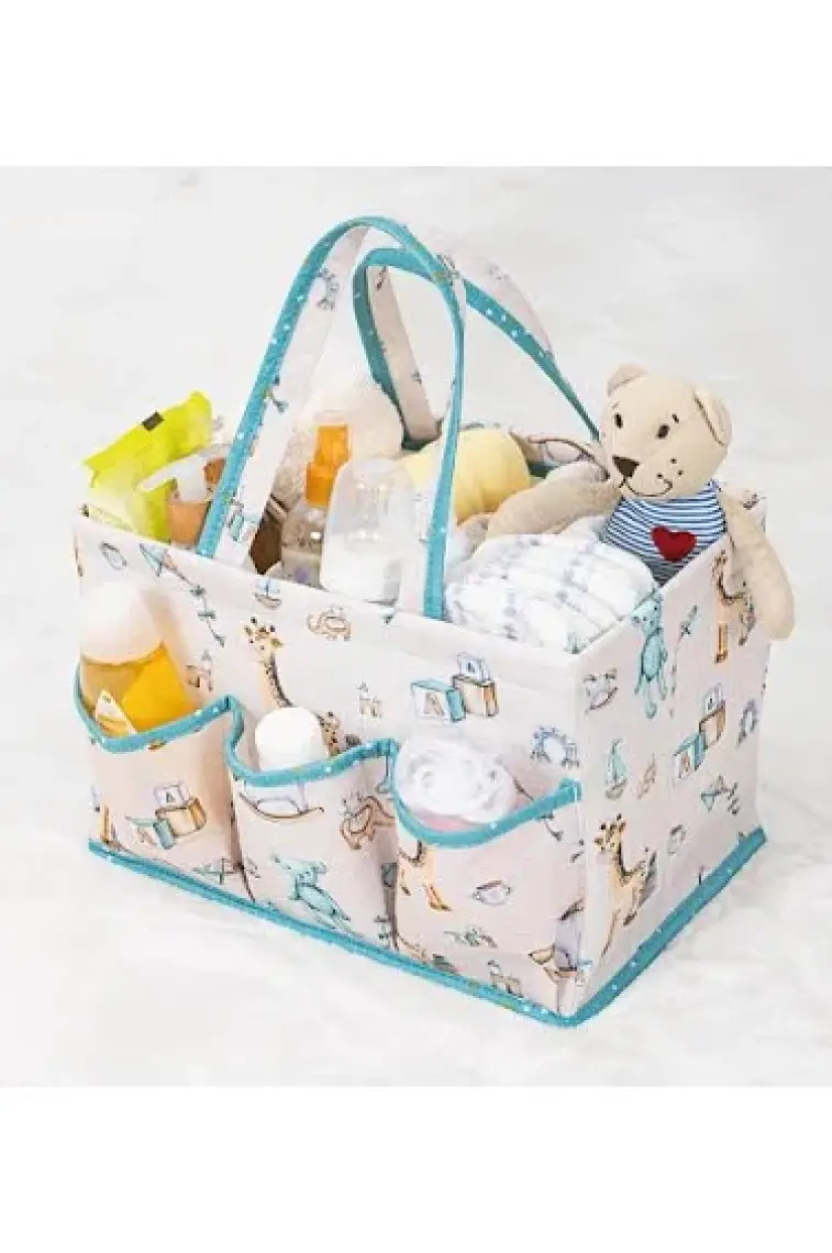 Mor Bebe Baby Kullanımı Kolay Desenli Taşınabilir Bakım Çantası 30X20X21
