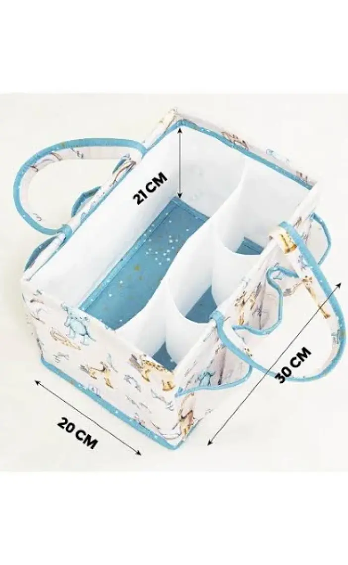 Mor Bebe Baby Kullanımı Kolay Desenli Taşınabilir Bakım Çantası 30X20X21