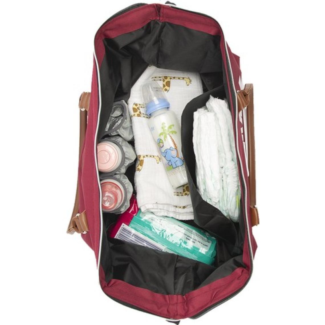 Bagmori Bordo Baby Bag Baskılı Bebek Bakım Çantası