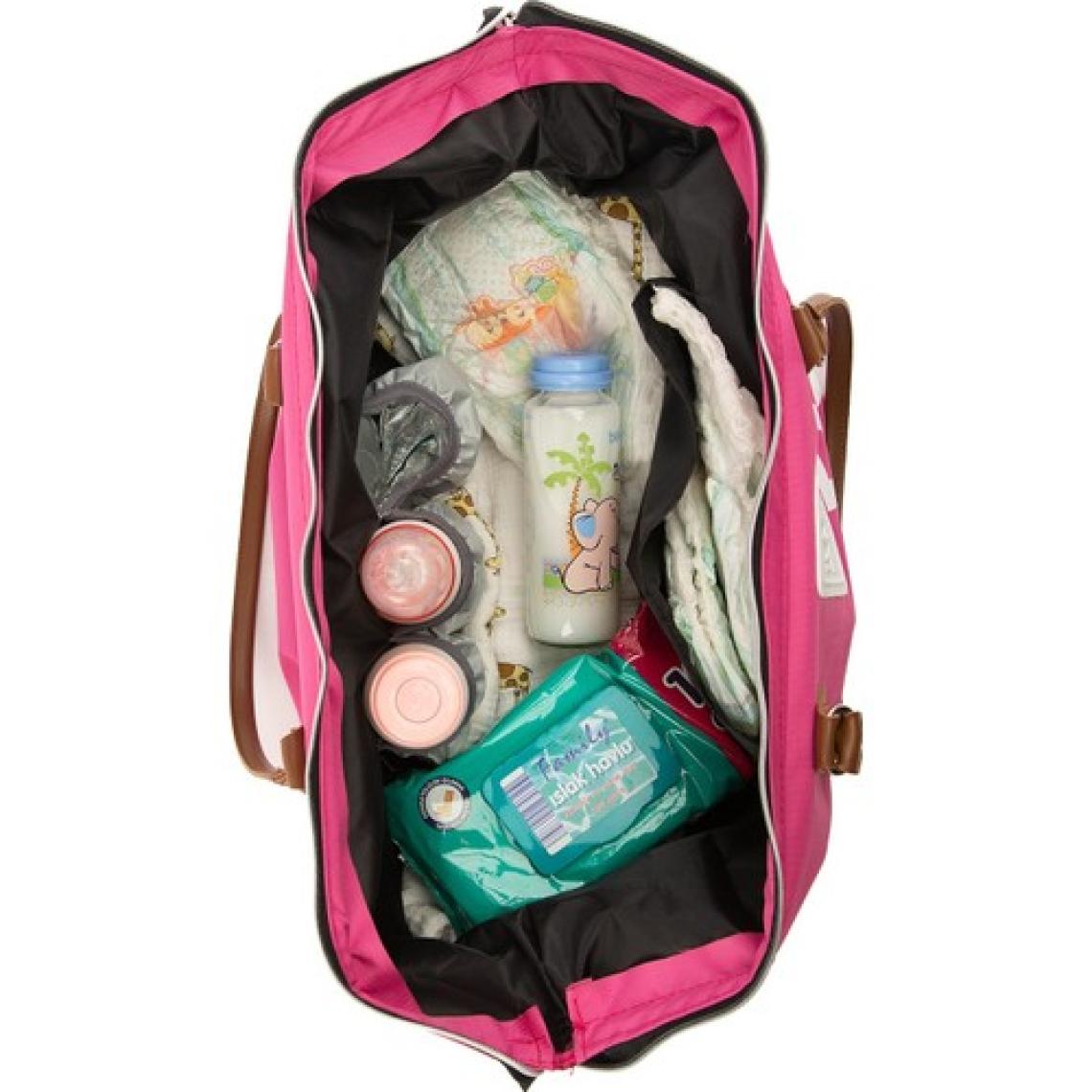 Bagmori Fuşya Baby Bag Baskılı Bebek Bakım Çantası