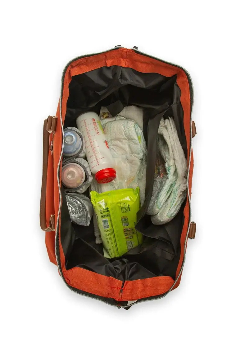 Bagmori Kiremit Baby Bag Baskılı Bebek Bakım Çantası