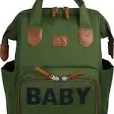 Stylo Monaco Baby Bag Baskılı Anne Bebek Bakım Sırt Çantası-Haki