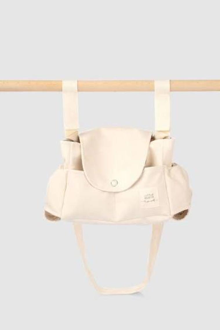 Little Gusto Sıvı Geçirmez Bebek Arabası Organizer Çantası Küçük Pamuk Desenli