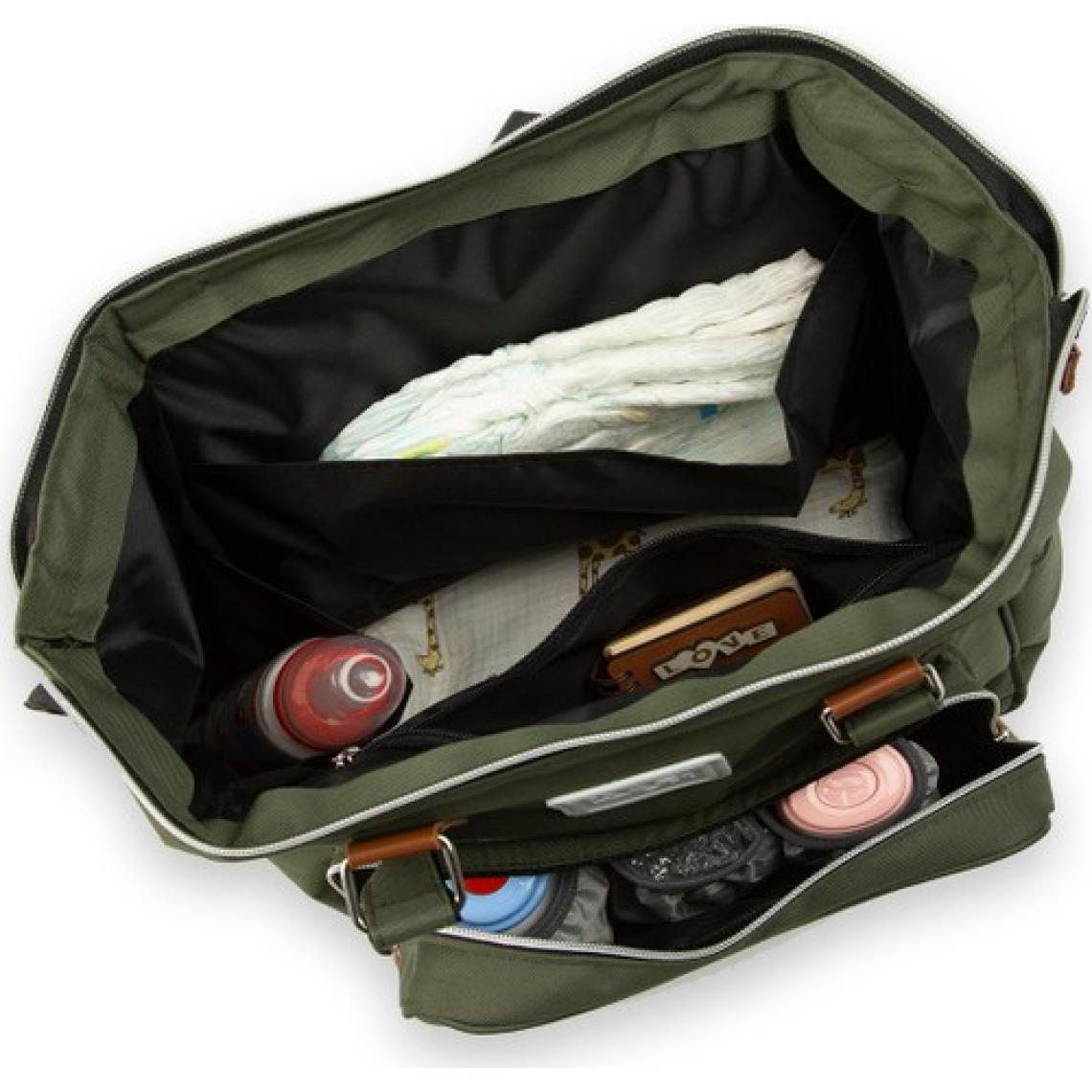 Bagmori Haki Baby Bag Baskılı Cepli Anne Bebek Bakım Sırt Çantası