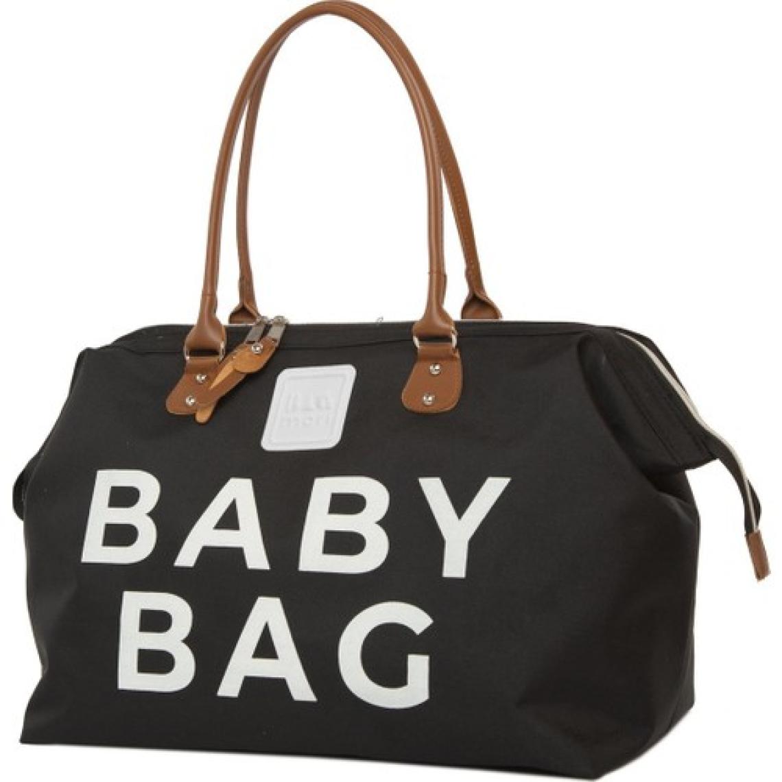 Bagmori Siyah Baby Bag Baskılı Bebek Bakım Çantası