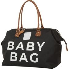 Bagmori Siyah Baby Bag Baskılı Bebek Bakım Çantası