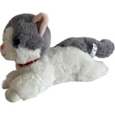 Sesli Yatan Miyavlayan 25 cm Peluş Kedi Oyuncak 1 Adet