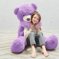 Sole Papyonlu Sevimli Büyük Peluş Ayıcık, 130 cm - % 100 Yerli