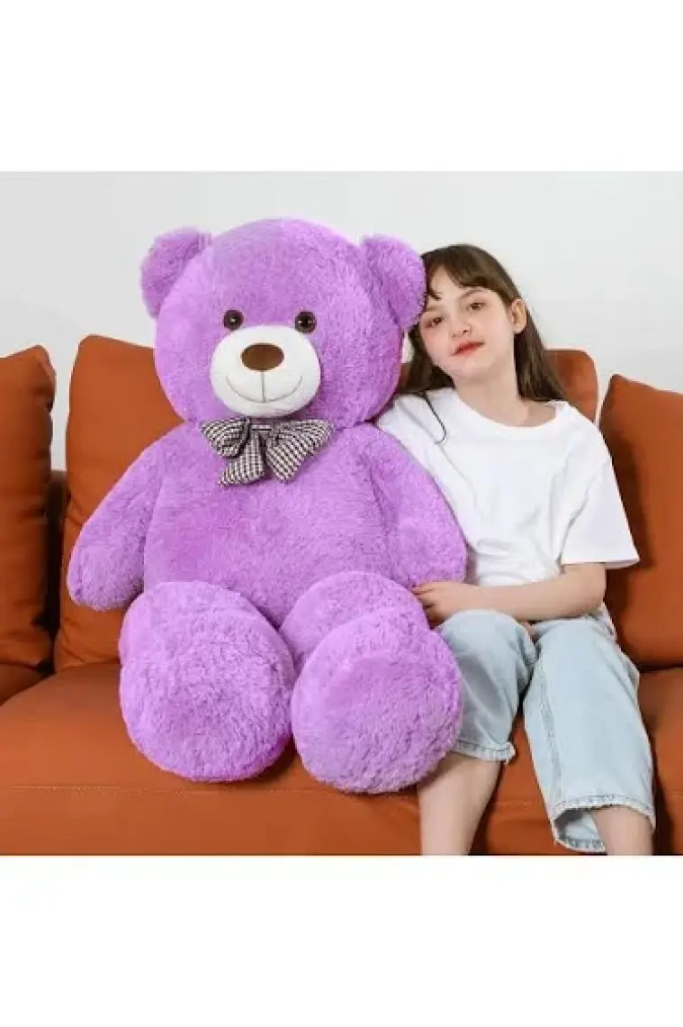 Sole Papyonlu Sevimli Büyük Peluş Ayıcık, 130 cm - % 100 Yerli