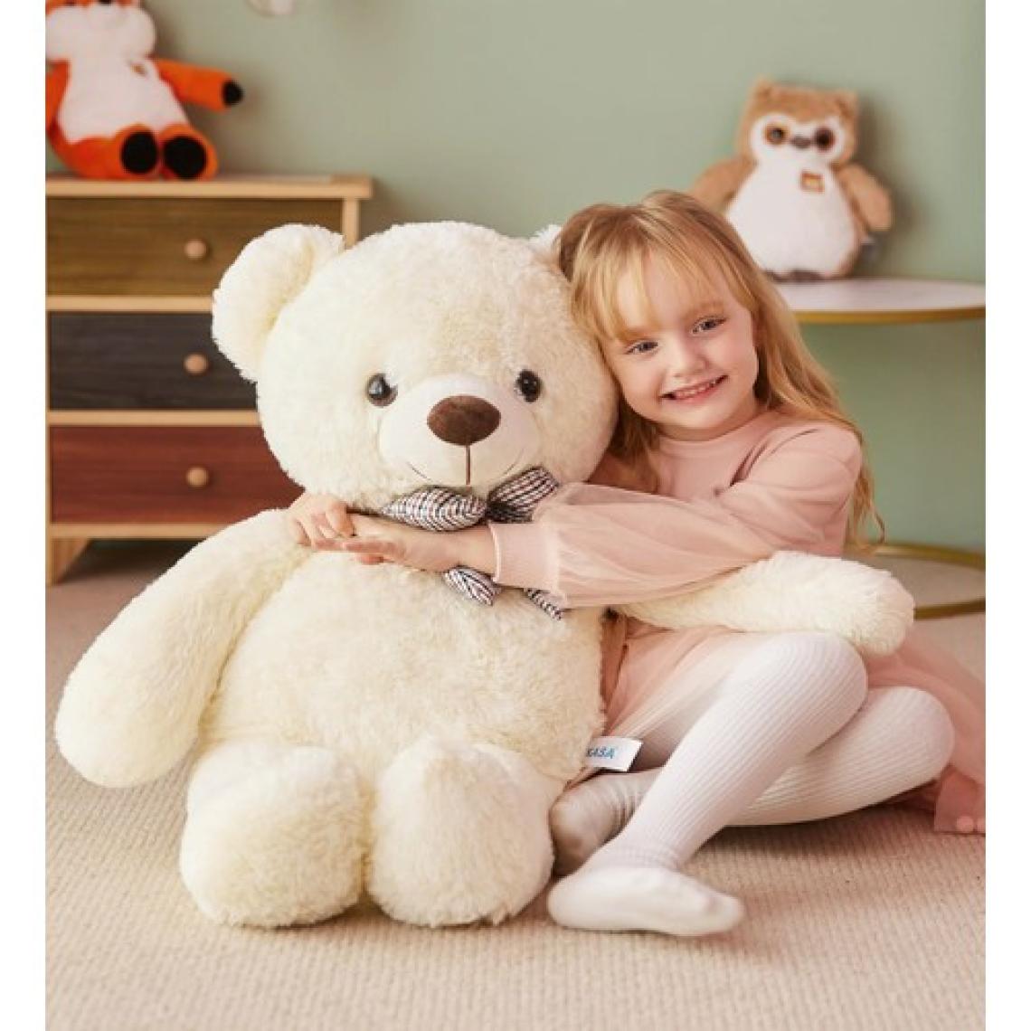 Sole 90 cm Papyonlu Sevimli Peluş Şaşkın Ayı - Sevgiliye Özel Hediye