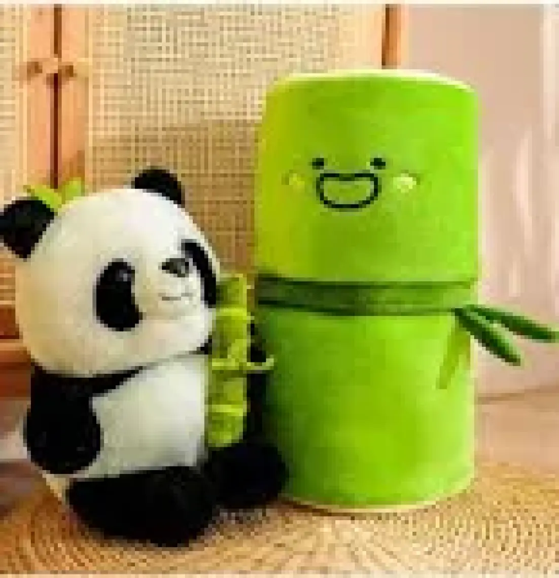 Canestar Sevgiliye Özel Hediye - Bambu Panda Peluş Oyuncak - Fermuarlı Özel Tasarımı Ile