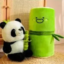 Canestar Sevgiliye Özel Hediye - Bambu Panda Peluş Oyuncak - Fermuarlı Özel Tasarımı Ile