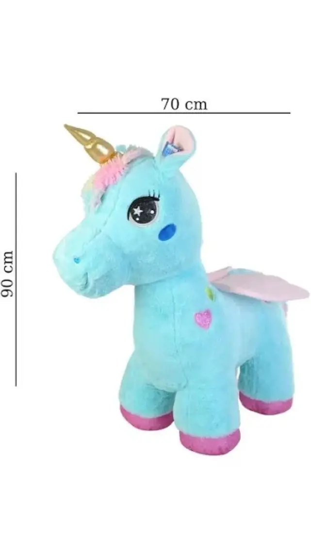 80 Cm Büyük Peluş Unicorn At