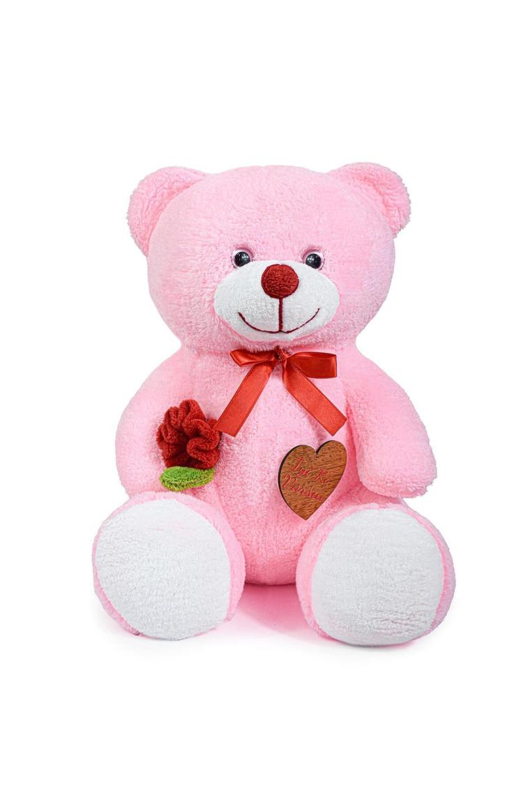 Özgüner Oyuncak Peluşçu Dayı 75 cm Elinde Gül Tutan Iyi Ki Varsın Tahtalı Sevimli Ayıcık