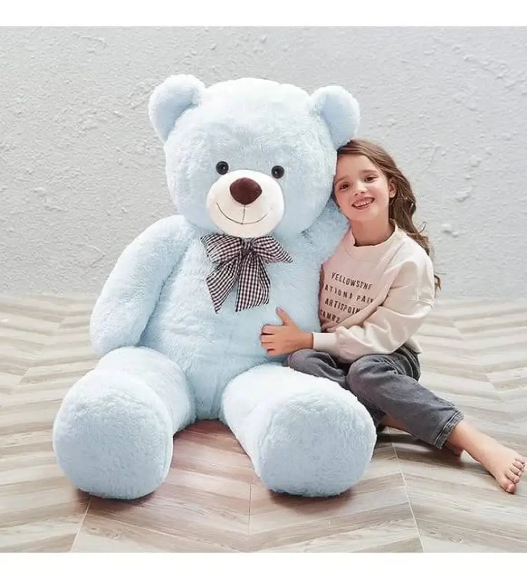 Sevimli Papyonlu Büyük Peluş Ayıcık, 130 cm- % 100 Yerli, Pelüş Ayı Sevgiliye ÖZEL