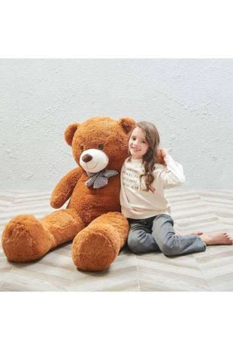 Sole 120 cm Papyonlu Sevimli Peluş  Ayı - Sevgiliye Özel Hediye, % 100 Yerli