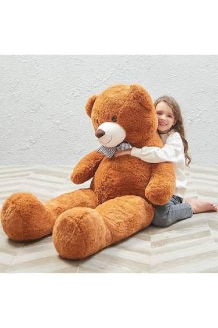 Sole 120 cm Papyonlu Sevimli Peluş  Ayı - Sevgiliye Özel Hediye, % 100 Yerli