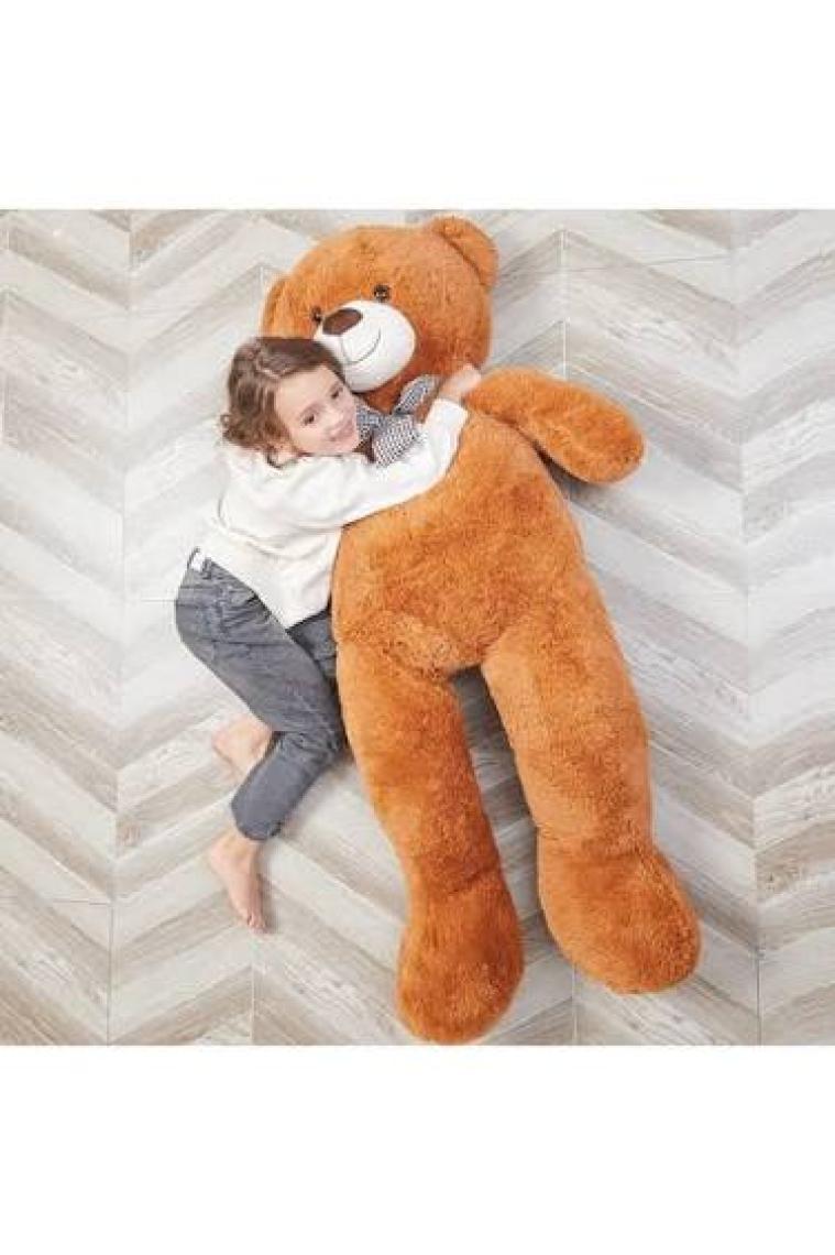 Sole 120 cm Papyonlu Sevimli Peluş  Ayı - Sevgiliye Özel Hediye, % 100 Yerli