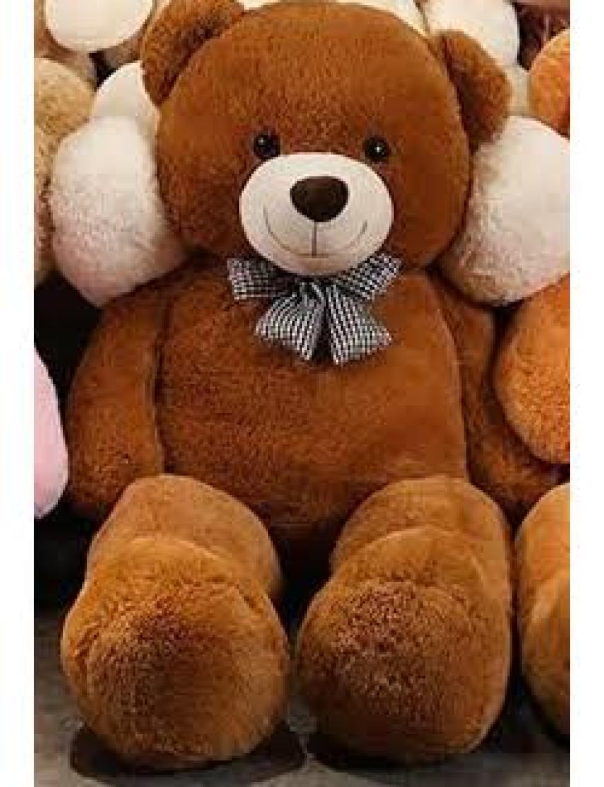 Sevimli Papyonlu Büyük Peluş Ayıcık, 130 cm- % 100 Yerli, Pelüş Ayı Sevgiliye ÖZEL