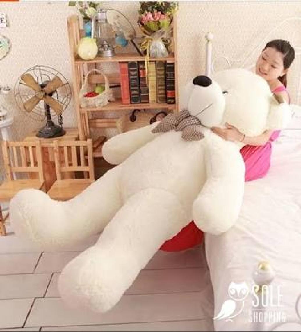 Sevimli Papyonlu Büyük Peluş Ayıcık, 130 cm- % 100 Yerli, Pelüş Ayı Sevgiliye ÖZEL