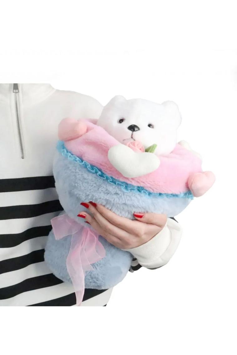 Lider Global Sevgi Buketi Peluş Ayıcıklı Peluş Çiçek Buketi 40 cm