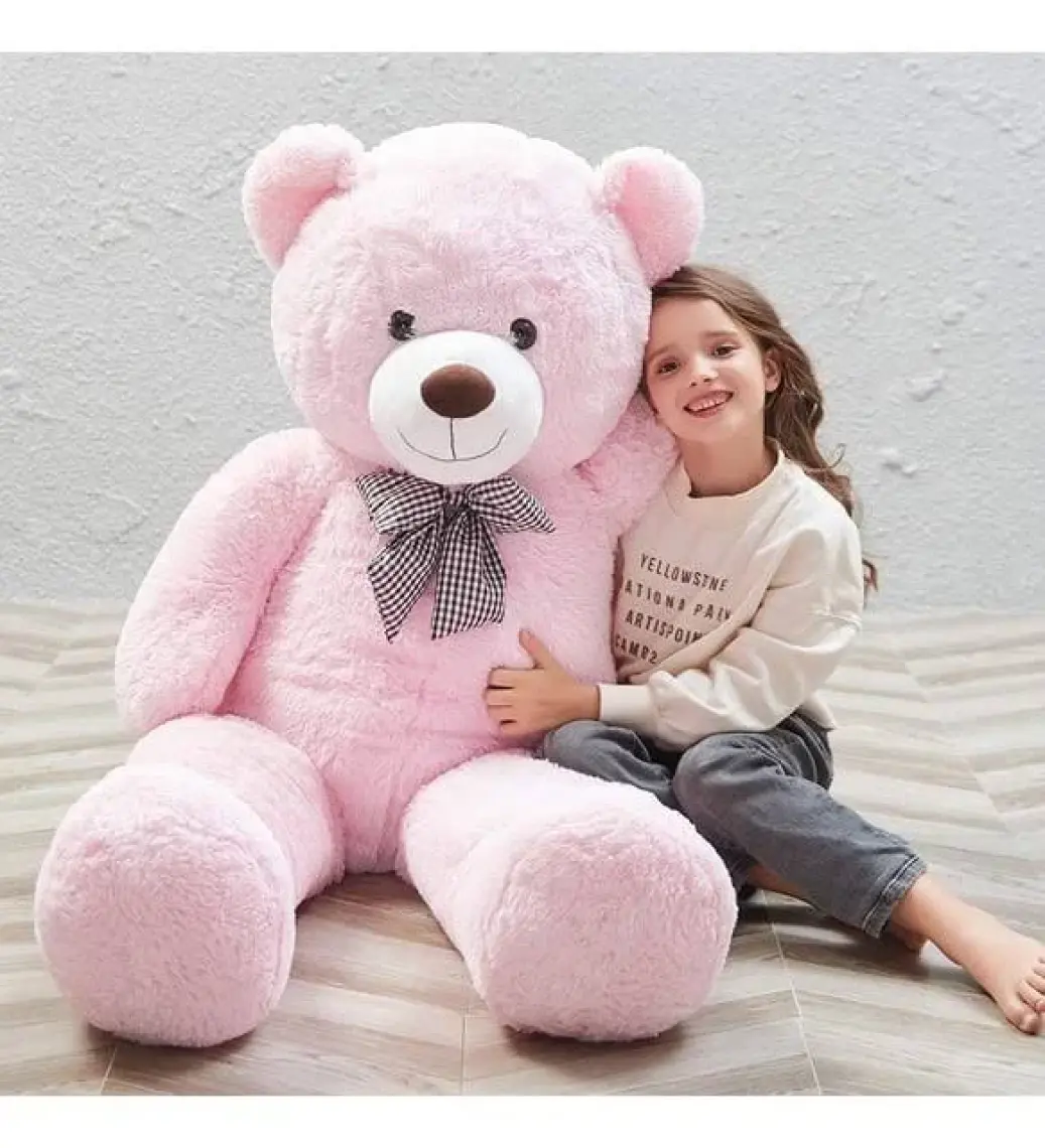 Sole 130 cm Papyonlu Sevimli Peluş Ayı - Sevgiliye Özel Hediye