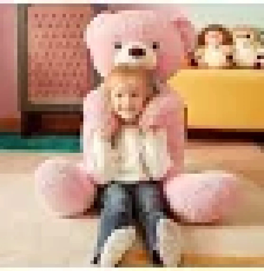Sole 130 cm Papyonlu Sevimli Peluş Ayı - Sevgiliye Özel Hediye
