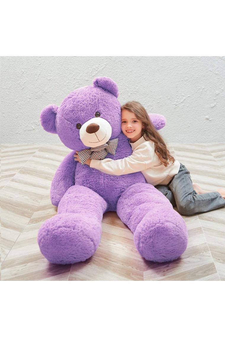 Sole Papyonlu Sevimli Büyük Peluş Ayıcık, 130 cm - % 100 Yerli