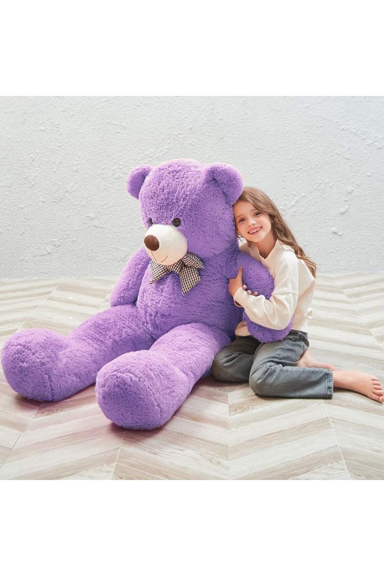 Sole Papyonlu Sevimli Büyük Peluş Ayıcık, 130 cm - % 100 Yerli