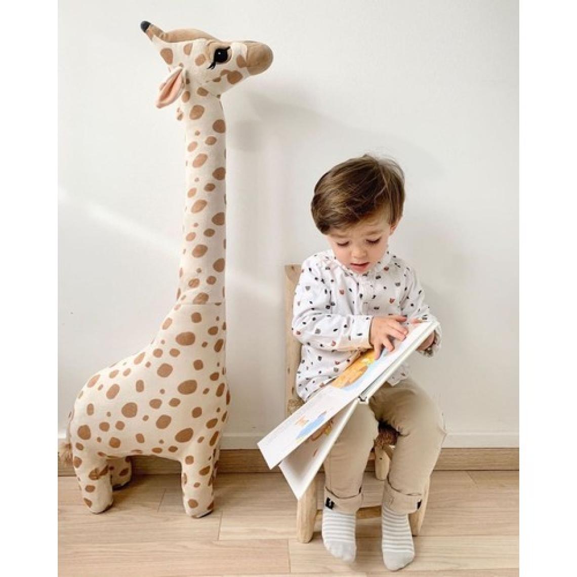 Shiva Gift&More Giraffe Zürafa Dekoratif Yastık Uyku ve Oyun Arkadaşı Peluş Hayvanlar 1 Metre 100 cm x 34 cm Bej