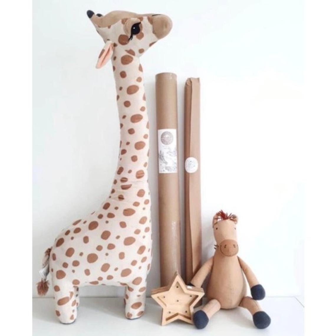 Shiva Gift&More Giraffe Zürafa Dekoratif Yastık Uyku ve Oyun Arkadaşı Peluş Hayvanlar 1 Metre 100 cm x 34 cm Bej