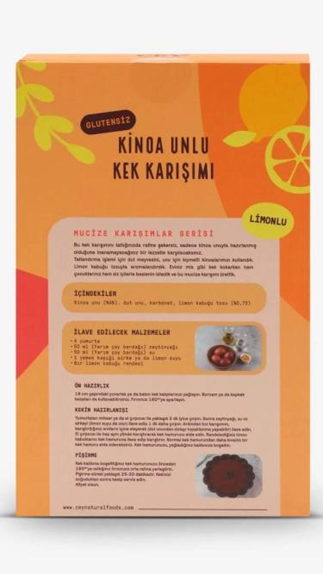 Cey Natural Foods Limonlu Kek Karışımı 265 gr