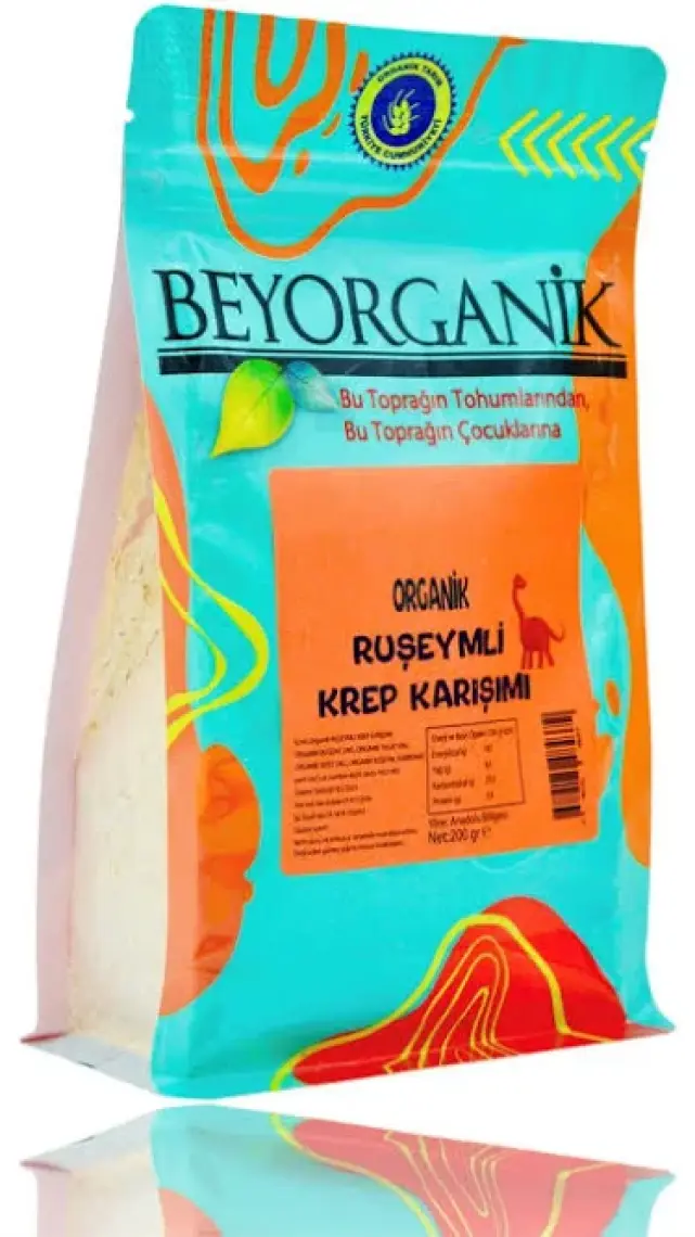 Beyorganik ORGANİK  Ruşeymli Krep Karışımı 200gr (PESTİSİT VE AFLATOKSİN ANALİZLİ)