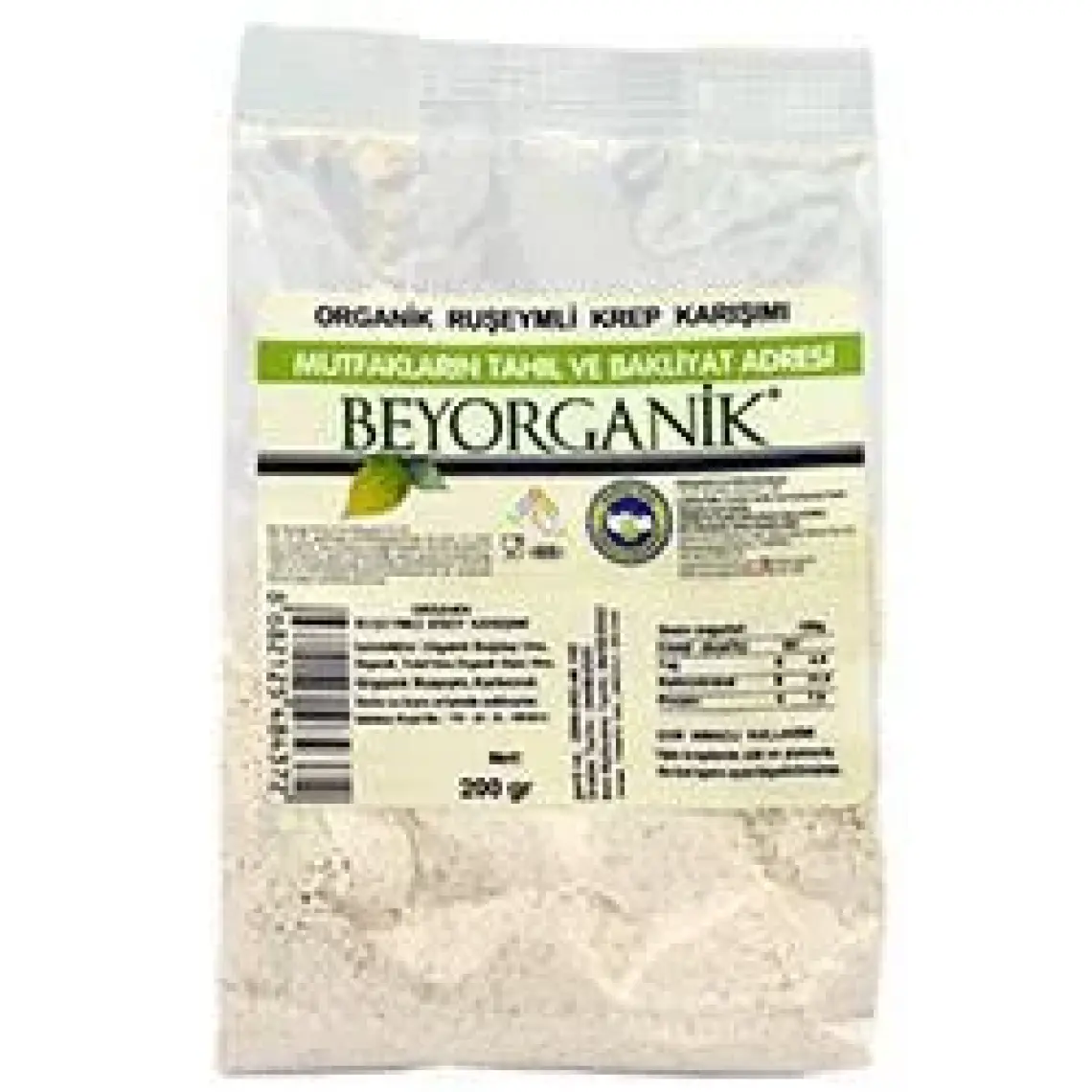 Beyorganik ORGANİK  Ruşeymli Krep Karışımı 200gr (PESTİSİT VE AFLATOKSİN ANALİZLİ)