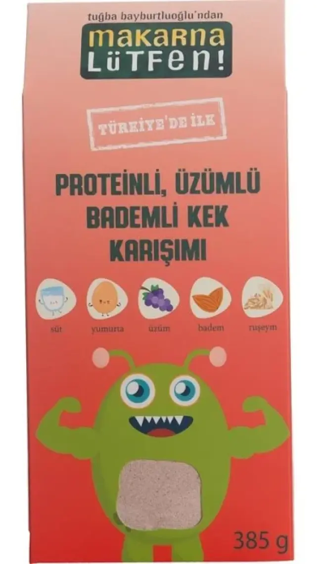 Makarna Lütfen Üzümlü Yumurtalı ve Bademli Kek Karışımı (385 gram)