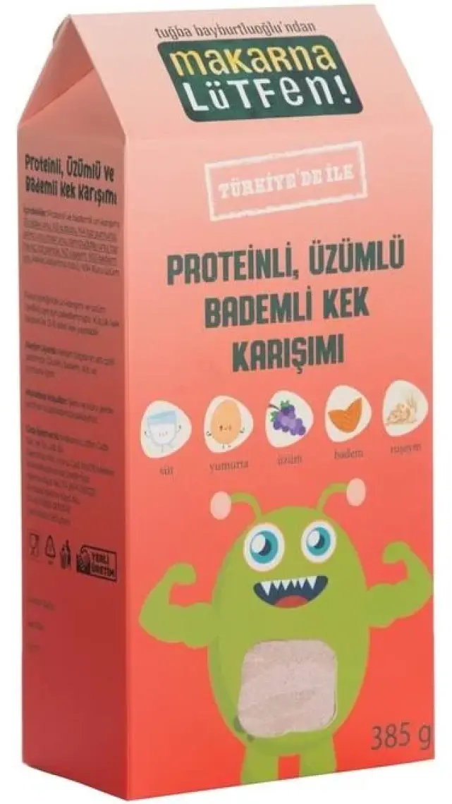 Makarna Lütfen Üzümlü Yumurtalı ve Bademli Kek Karışımı (385 gram)