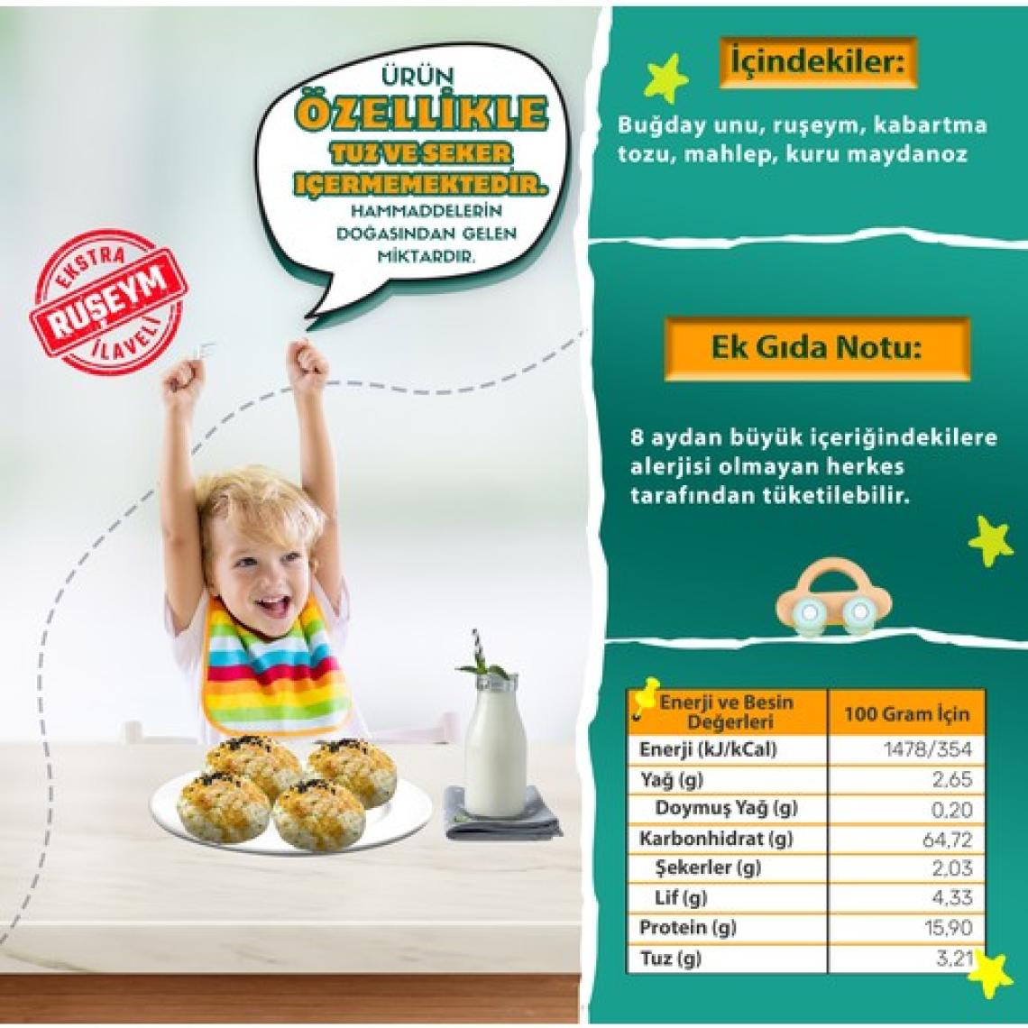 Makarna Lütfen Tuzsuz Mahlepli Poğaça Karışımı (375 gram)