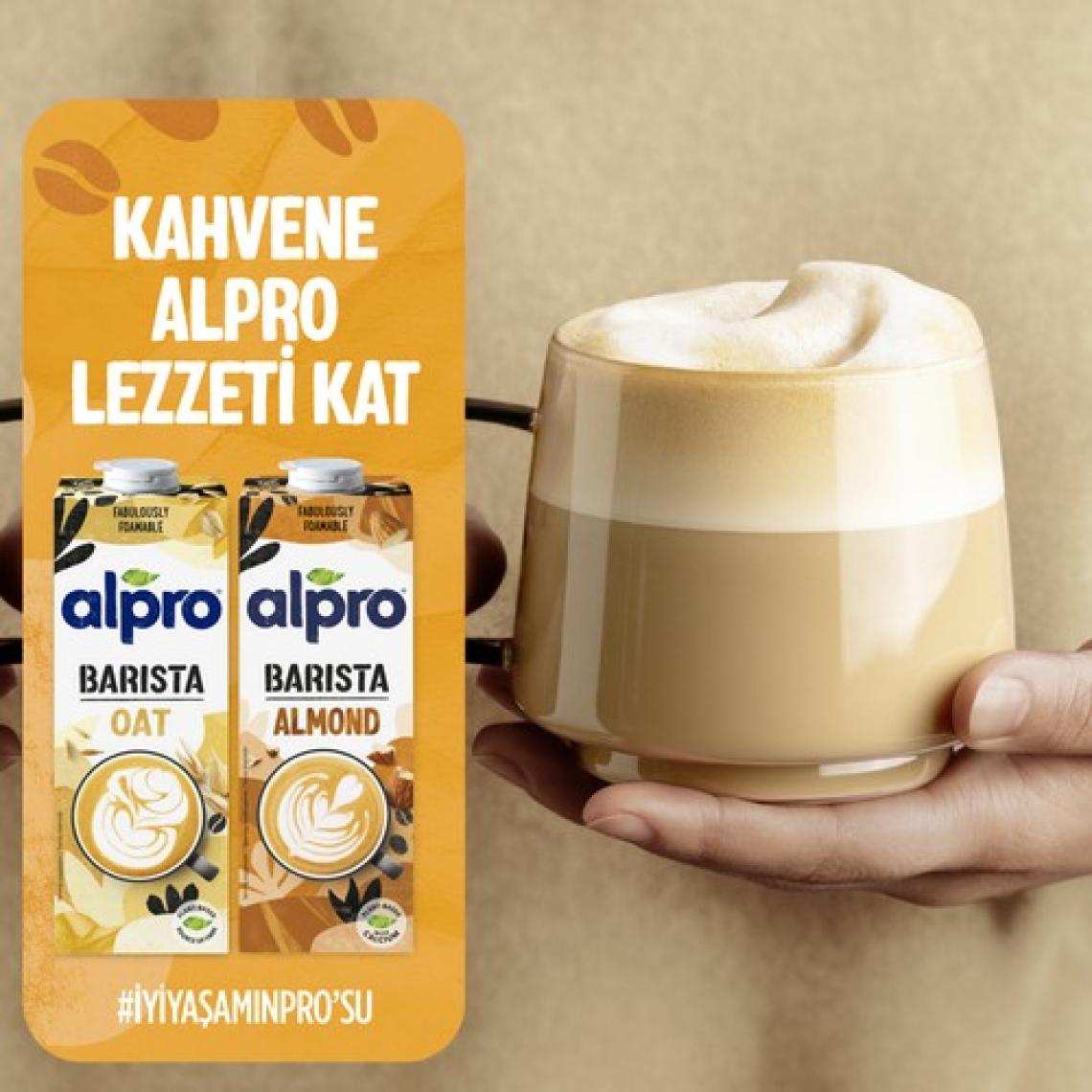 Alpro Barista Badem Sütü 1 L Vegan Laktozsuz Bitkisel Bazlı