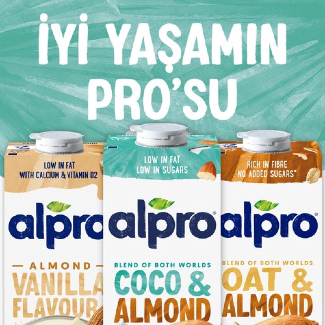 Alpro Hindistan Cevizi Badem Sütü 2x1 L Vegan Laktozsuz Bitkisel Bazlı