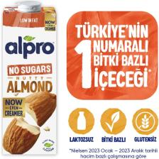 Alpro Şekersiz Badem Sütü 1 L Vegan Laktozsuz Bitkisel Bazlı