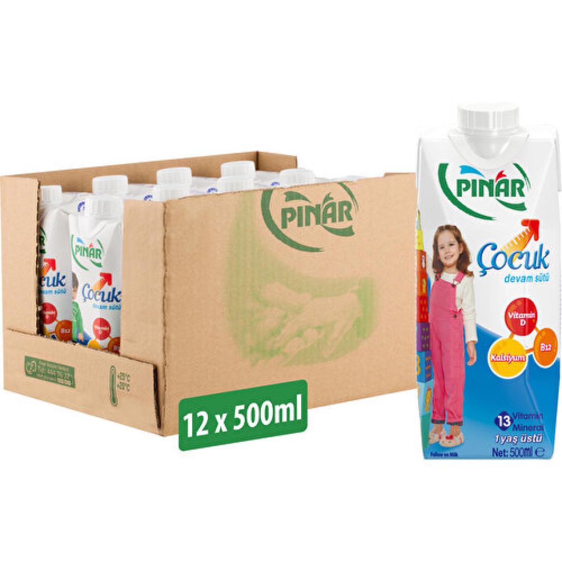 Pınar Çocuk Devam Sütü 500 ml x 12 Adet